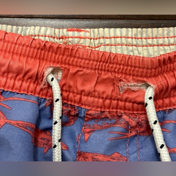 Men’s Southern Marsh Fishing Logo Blue/Red Lined Trunks Swim Shorts- Large - Picture 9 of 16